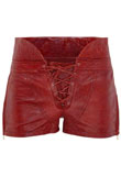 Comfortable Laced Up Leather Short | Womens Leather Shorts