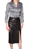 High Slit Leather Skirt | Leather skirts