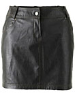 Polished leather skirt|Leather Skirt