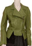 Sexy Green Womens Leather Jacket | St Patricks Day Jackets
