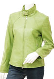 Trendy Womans Leather Jacket | Green Jackets for St Patricks Day