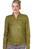 Stunning Green Womans Leather Jacket for St Patricks Day
