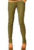 Awesome Skinny Fit Green Leather Pants for St Patricks Day