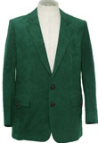 Bottle Green Suede Leather Formal Coat