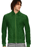 Dashing Dual Colored Suede Leather Jacket for St Patricks Day