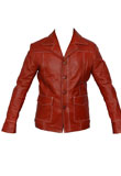 Notch Collared Leather Blazer | Valentine Day Gifts