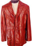 Exquisite Leather Coat With Notch Collar