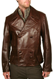 Shop Double Breasted Valentines Day Leather Jacket 
