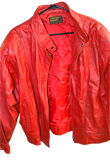 Crinkled Valentines Day Leather Jacket 
