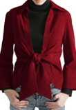 Flattering Suede Tie Up Jacket | Valentine Collection