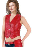 Valentines Day Leather Vest | Side Interlacing Leather Vest