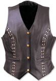 Nickel snaps leather vest 