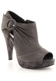 Buckle Trimmed Leather Shoe Boot 