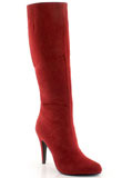 Pointy Toe Leather Mid High Boot | Womens Leather Shoes 