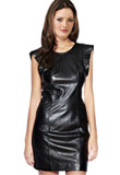 Mini Leather Christmas Dress | Christmas Party Leather Dress 