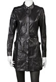 Christmas Trench Leather Coat for Women