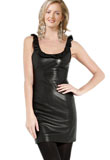 Gorgeous Christmas Leather Dress | Leather Dress for Christmas Party