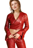 Attractive Combination Leather Pant Top for Easter Day
