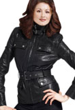 New Year Leather Jacket with Detachable Belt