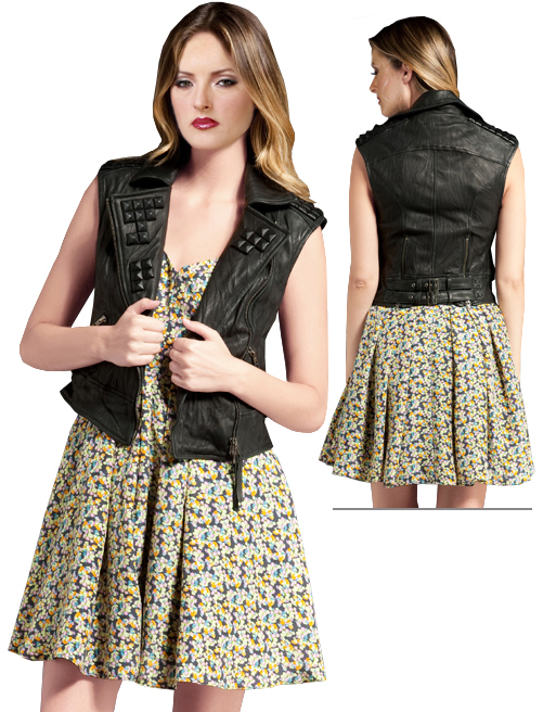 Trendy Sleeveless Summer Leather Jacket