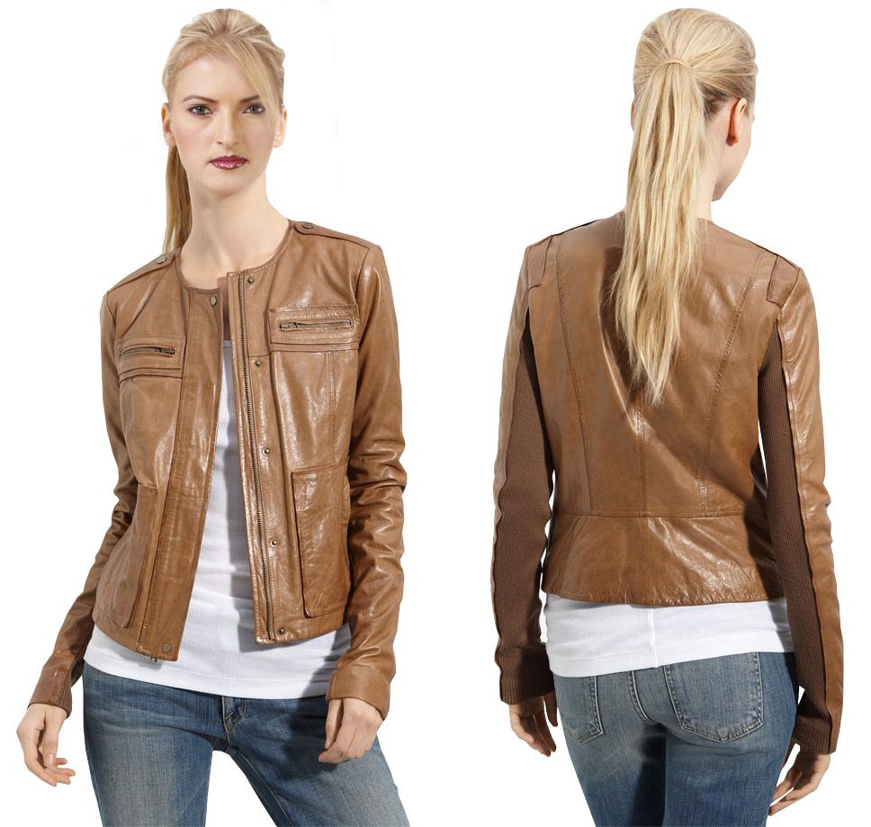Trendy Waist Length Leather Jacket