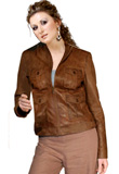 Genuine Cowhide Womens Leather Bomber