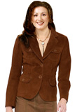 Polished Lamb Leather Womens Blazer