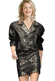 Short Studded Leather Jacket | Design Springs 
