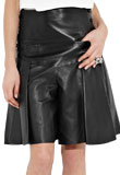 Superb Knee Length Leather Skirt | Leather Skirts for Womens Day