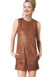 Magnificent Sleeveless Leather Dress