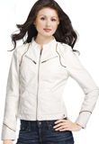 Modern Stand Collar Women Leather Jacket