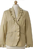 Classic Cut Shawl Collar Front Button Jacket
