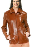 3/4 Length Semi-Fitted Funnel Collar Leather Bomber