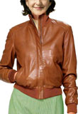 Classic Maple Waistband Soft Lamb Leather Bomber