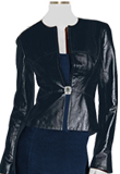short lamb leather jacket