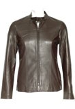 zipper front leather jacket
