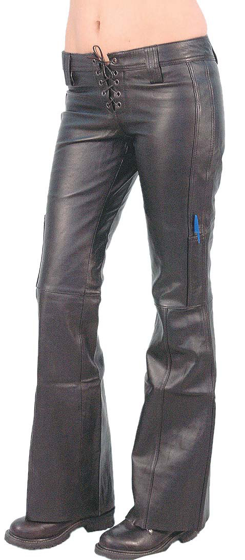 Front Criss-Cross Leather Pant