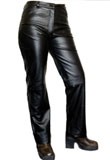 Waist fit leather pant