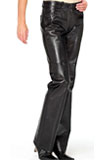 lamb leather pant with waist fit