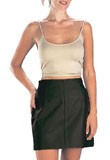 italian lamb leather skirt