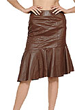 flared  leather skirt