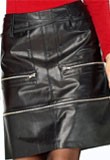 leather skirt with zipper pockets