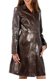 Women Leather Trench Coats 