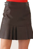 low rise leather skirt
